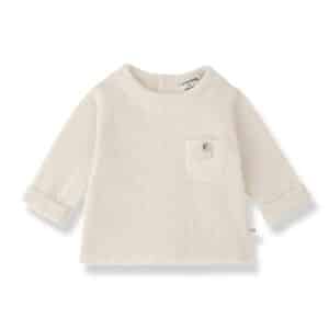 1+ in the Family 1+ In The Family Brantes L.Sleeve Pocket T-Shirt Ecru 8448262001762 Family AW26 Kleding & Accessoires Baby Longsleeves