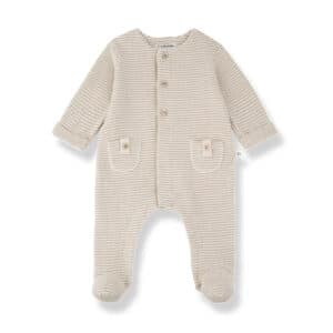 1+ in the Family 1+ In The Family Metz Jumpsuit W/Feet Beige 8448262003865 Family AW26 Kleding & Accessoires Baby Pakjes