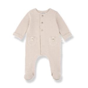 1+ in the Family 1+ In The Family Metz Jumpsuit W/Feet Nude 8448262003742 Family AW26 Kleding & Accessoires Baby Pakjes