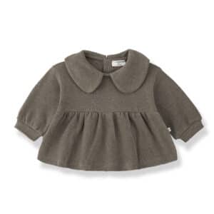 1+ in the Family 1+ In The Family Bonassola Collar Blouse Dark-Taupe 8448262020596 Family AW26 Kleding & Accessoires Baby Bovenstukjes