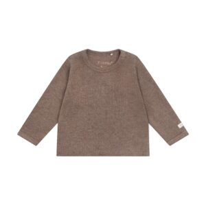 Fixoni Fixoni T-shirt LS Melange Rib Mountain Trial Melange 5713438965241 FixoniAW26 Kleding & Accessoires Baby Longsleeves