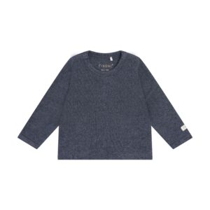 Fixoni Fixoni T-shirt LS Melange Rib Vintage Indigo Melange 5713438965401 FixoniAW26 Kleding & Accessoires Baby Longsleeves