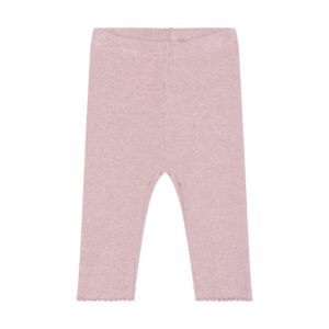 Fixoni Fixoni Leggings Melange Rib Pale Mauve Melange 5713438965678 FixoniAW26 Kleding & Accessoires Baby Broeken