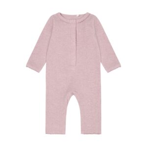 Fixoni Fixoni Romper LS Melange Rib Pale Mauve Melange 5713438966019 FixoniAW26 Kleding & Accessoires Baby Rompertjes