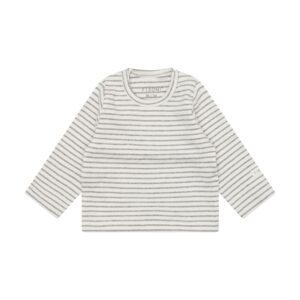 Fixoni Fixoni T-shirt LS Rib Flint Gray Melange 5713438968082 FixoniAW26 Kleding & Accessoires Baby Longsleeves