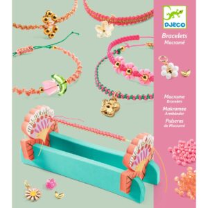 Djeco Djeco Roze macramé armbanden Technieken 3070900000353 Djeco Jul26 Speelgoed & Spellen Knutselen