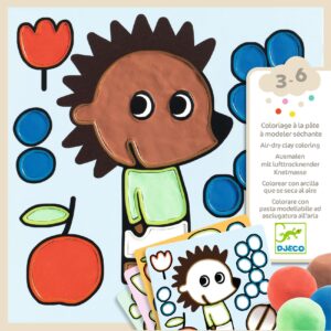 Djeco Djeco Kleuren met luchtdrogende klei – Ondeugende tuinvriendjes Kleuren 3070900009592 Djeco Jul26 Speelgoed & Spellen Knutselen