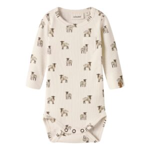 Lil' Atelier Lil' Atelier Body Turtledove Sheep 5715912634209 Atelier AW26 Kleding & Accessoires Baby Rompers