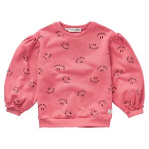 Sproet & Sprout Sweatshirt Club Chaos Print Pink Bloom – sweaters & truien voor kinderen