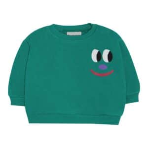 The Campamento The Campamento Smiling Face Green Baby Sweatshirt - Green 8435803434714 Campa AW26 Kleding & Accessoires Baby Bovenstukjes