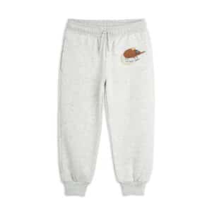 Mini Rodini Joggingbroek Geborduurde Elephant Shrew Grey Melange - vooraanzicht