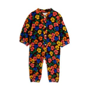Mini Rodini Velours Babypakje Violas Print Multi - vooraanzicht