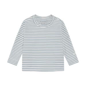 Fixoni T-Shirt Lange Mouw Rib Dusty Blue