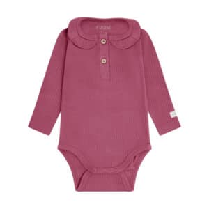 Fixoni Romper Lange Mouw Rib Crushed Berry