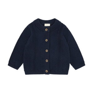 Fixoni Gebreid Vest Navy Blazer vooraanzicht