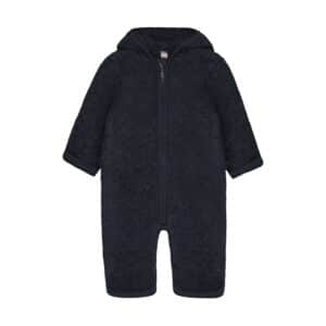 Huttelihut Wandelwagenpak Wol Fleece Met Oortjes Navy Melange
