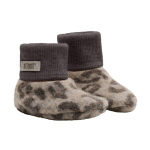 Huttelihut Wollen Fleece Voetjes Camel Melange