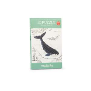 Moulin Roty Moulin Roty 3D-puzzel walvis Tout autour du monde 3575677191940 MoulinAW26 Speelgoed & Spellen Puzzels