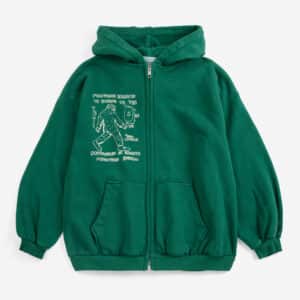 Bobo Choses Mr. Footish Zipped Hoodie Dark Green