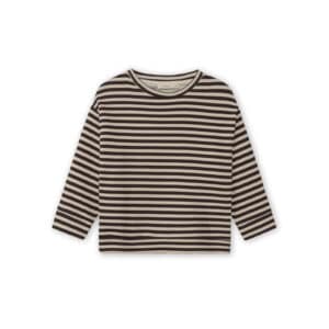Fliink Sweater Alvin Streep Coffee Bean / Sandshell - hoofdfoto