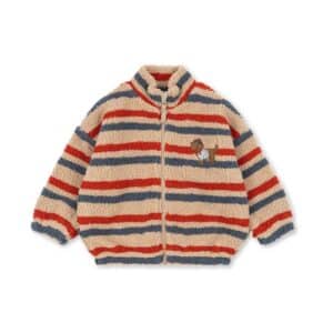 Konges Sløjd Jody Embroidery Teddy Jacket Tangerine Stripe