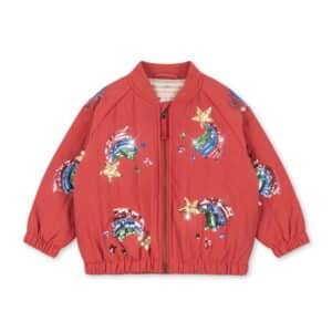 Konges Sløjd Juno Sequin Rainbow Bomber Jacket Cardinal