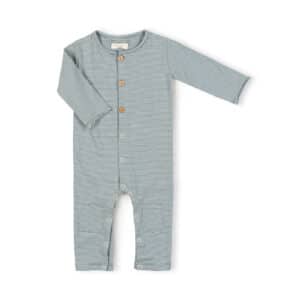 Nixnut Butt Onesie Snow Stripe – wit gestreept boxpakje voor baby's