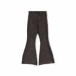 Nixnut Basic Flared Silver – zilverkleurige glanzende flared broek voor kinderen