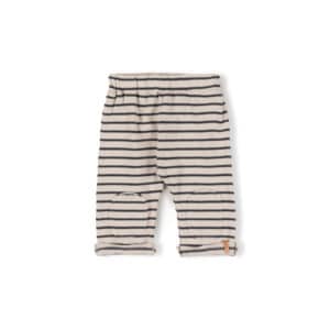 Nixnut Bab Pants Whale Stripe – gestreept babybroekje van biologisch katoen