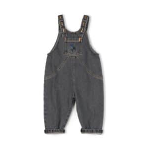Nixnut Mel Dungaree Antracite – antracietgrijze denim salopette voor kinderen