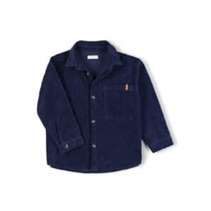 Nixnut Chris Blouse Navy – donkerblauwe corduroy blouse voor kinderen
