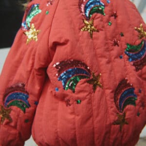 Konges Sløjd Juno Sequin Rainbow Bomber Jacket Cardinal - Wijs West