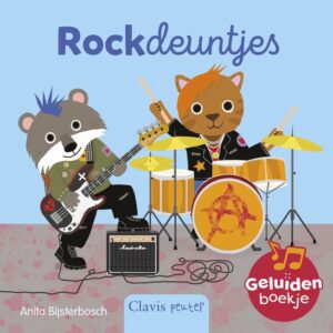 Geluidsknoppen in kartonnen geluidenboek Rockdeuntjes