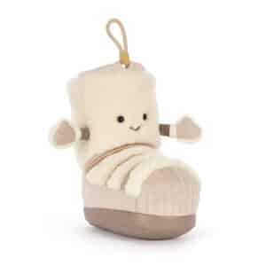 Pluche snowboot Jellycat Amuseables Perta met vrolijk gezichtje