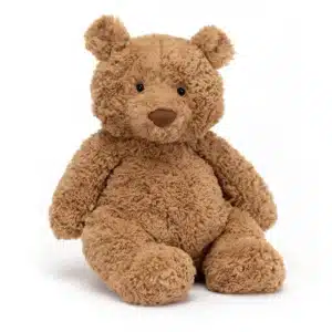 Grote bruine Jellycat knuffelbeer Bartholomew Bear met pluizige vacht