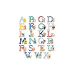 Konges Sløjd ABC Deurletter Multi Color