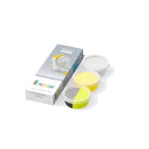Witte draak Aura met gouden vleugels – geboetseerd van Hey Clay luchtdrogende klei