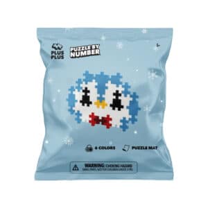 Plus Plus folieverpakking Puzzle by Number met een pinguin op de voorkant