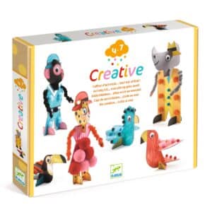 De doos van Djeco knutselset Creative Box om savannedieren en vogels te maken