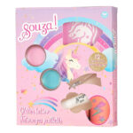 Glittertattoo set eenhoorn van Souza in de verpakking