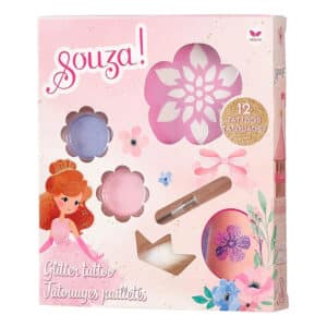 Glittertattoo set prinses van Souza in de verpakking