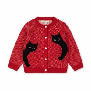 Konges Sløjd Gebreid Vest Belou Cat Rouge
