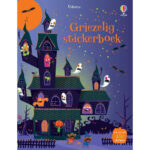 Voorkant Usborne Griezelig stickerboek met spookhuis – vleermuizen en meer dan 450 stickers