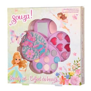 Doos Beauty Fairy met hartvormige make-up palet en vlinderdecoratie