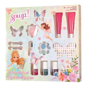 Doos Fantasy met vlinderpaletjes – lipgloss en nagellak