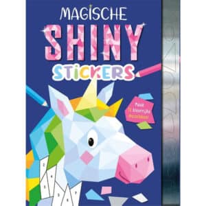 Voorkant stickerboek Magische shiny stickers met eenhoorn van glimmende mozaïekstickers
